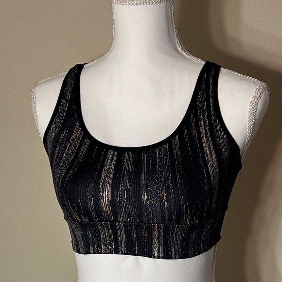 Victoria's Secret Black and Gold Sports Bra - Picture 1 of 6